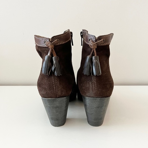 Fly London Brown Suede Heeled Ankle Booties – Western-Inspired Boho Chic, EU41 - Picture 8 of 16